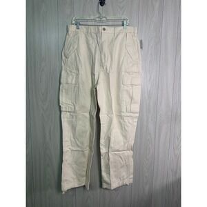 GAP Men's Baggy Fit‎ Cargo Pants Khaki Beige Cotton Size 33x30 Casual Outdoor